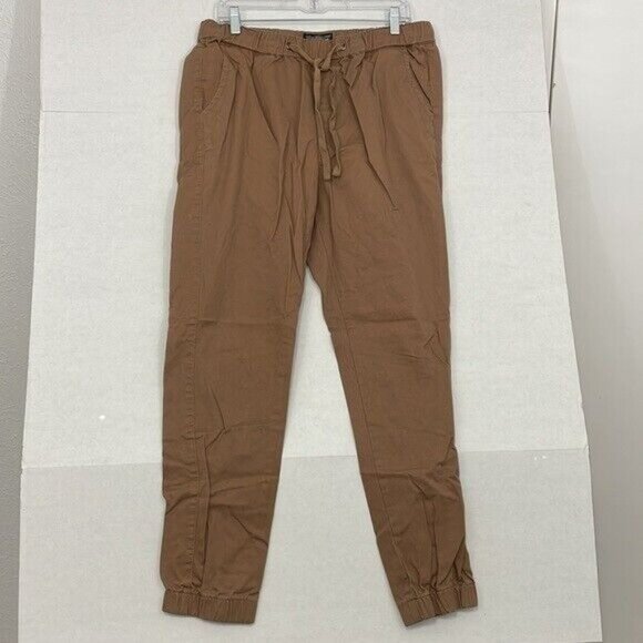 Matchstick Pants with Pockets, Elastic Waist & Ankles, Khaki / Tan, Small - Picture 1 of 9